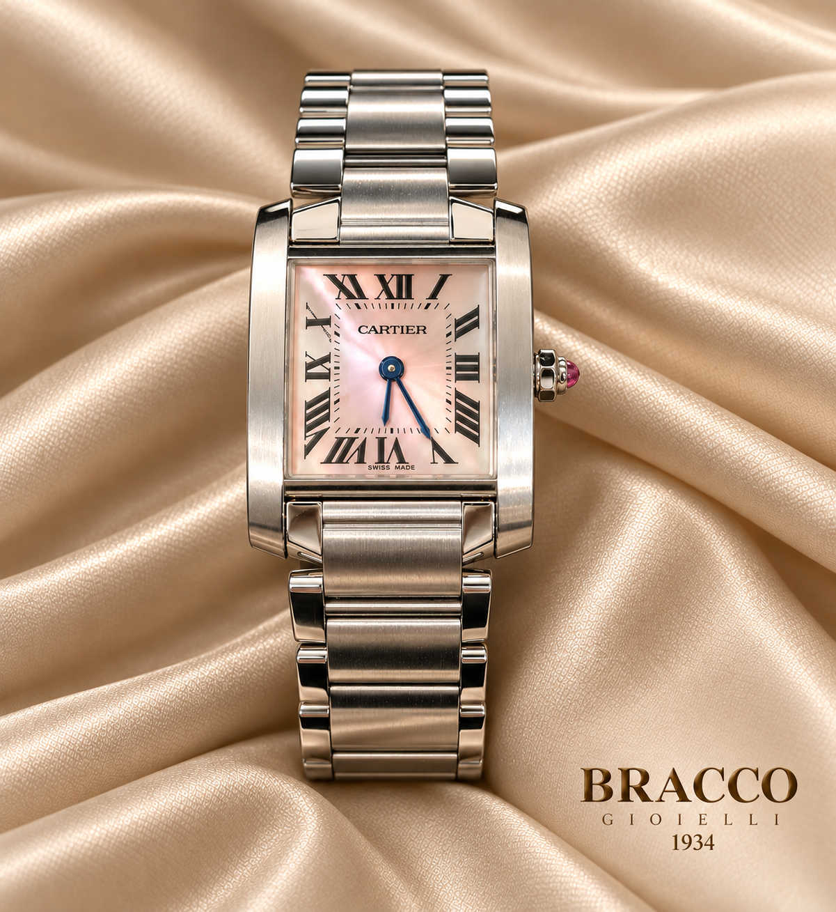 Cartier Tank Madreperla rosa